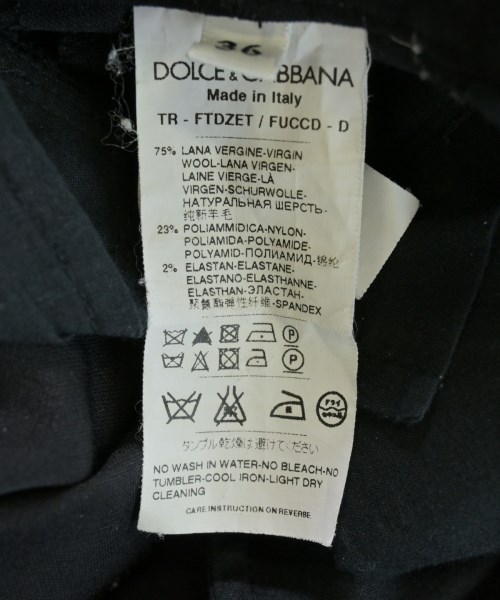 DOLCE&GABBANA（ドルチェアンドガッバーナ）スラックス 黒 サイズ:36(XS位) レディース/2200728683044