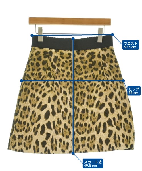 DOLCE&GABBANA（ドルチェアンドガッバーナ）ミニスカート ベージュ サイズ:42(M位) レディース/2200720820065