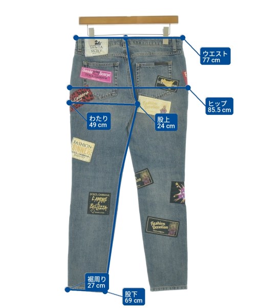 DOLCE&GABBANA（ドルチェアンドガッバーナ）デニムパンツ 青 サイズ:38(S位) レディース/2200721395135
