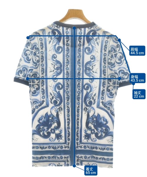 DOLCE&GABBANA（ドルチェアンドガッバーナ）Tシャツ・カットソー 青 サイズ:44(S位) メンズ/2200722389072