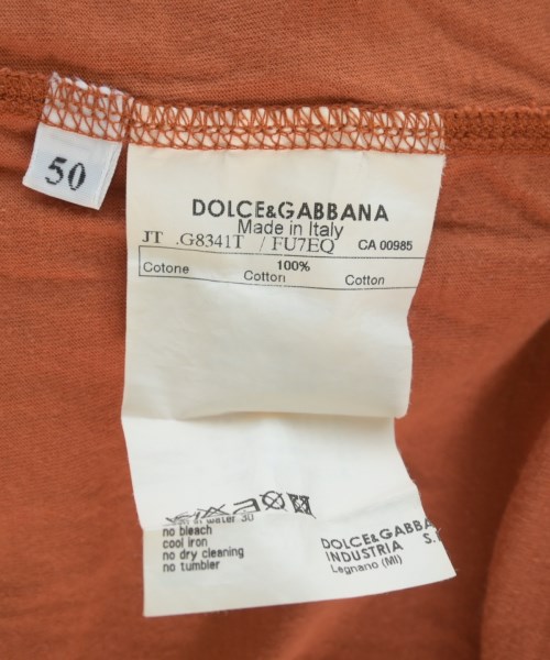 DOLCE&GABBANA（ドルチェアンドガッバーナ）Tシャツ・カットソー オレンジ サイズ:50(XL位) メンズ/2200681989085