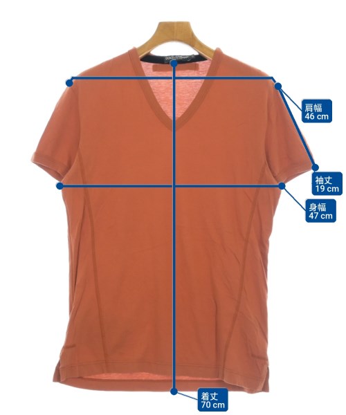 DOLCE&GABBANA（ドルチェアンドガッバーナ）Tシャツ・カットソー オレンジ サイズ:50(XL位) メンズ/2200681989085
