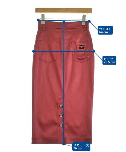 DOLCE&GABBANA（ドルチェアンドガッバーナ）ロング・マキシ丈スカート 赤 サイズ:40(M位) レディース/2200723217046