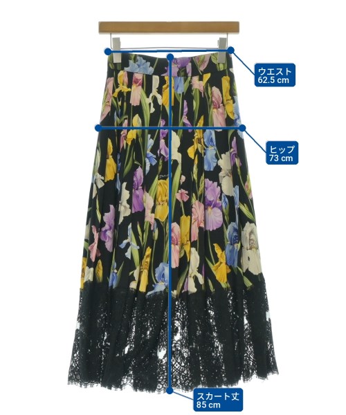 DOLCE&GABBANA（ドルチェアンドガッバーナ）ロング・マキシ丈スカート 黒 サイズ:36(XS位) レディース/2200720315530