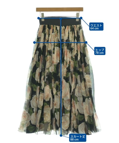 DOLCE&GABBANA（ドルチェアンドガッバーナ）ロング・マキシ丈スカート 黒 サイズ:38(S位) レディース/2200720315615