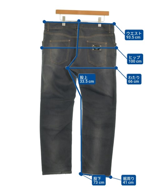 DOLCE&GABBANA（ドルチェアンドガッバーナ）デニムパンツ 黒 サイズ:52(XXL位) メンズ/2200724026029