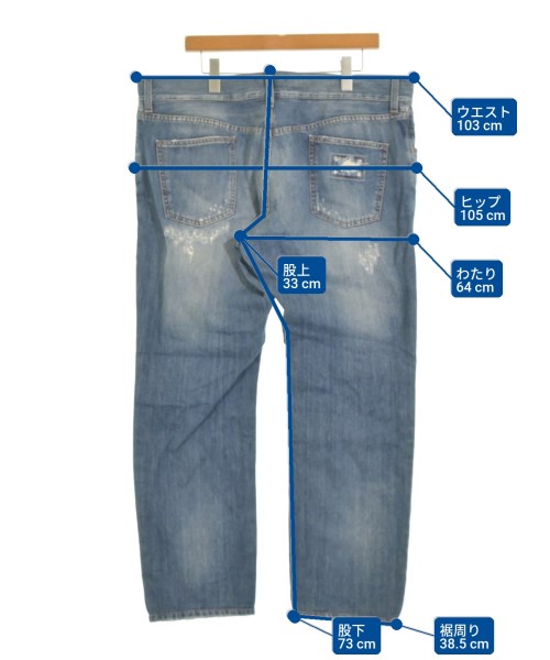 DOLCE&GABBANA（ドルチェアンドガッバーナ）デニムパンツ 青 サイズ:56(XXL位) メンズ/2200724026043