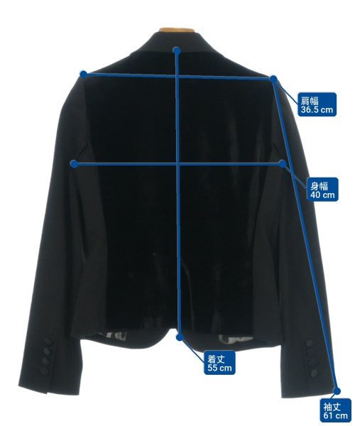 DOLCE&GABBANA（ドルチェアンドガッバーナ）テーラードジャケット 黒 サイズ:38(S位) レディース/2200718583064