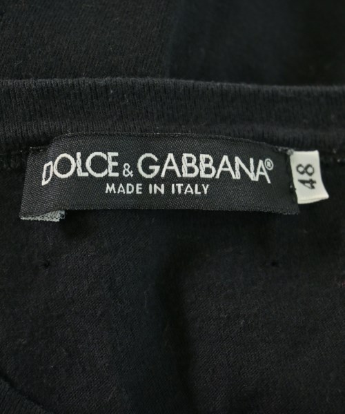DOLCE&GABBANA（ドルチェアンドガッバーナ）Tシャツ・カットソー 黒 サイズ:48(L位) メンズ/2200726210082