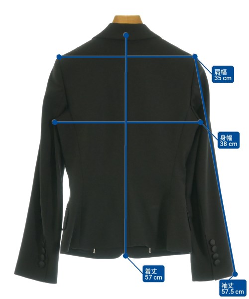 DOLCE&GABBANA（ドルチェアンドガッバーナ）テーラードジャケット 黒 サイズ:36(XS位) レディース/2200726356025