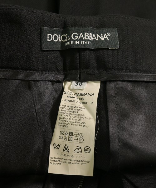 DOLCE&GABBANA（ドルチェアンドガッバーナ）スラックス 黒 サイズ:36(XS位) レディース/2200726356032