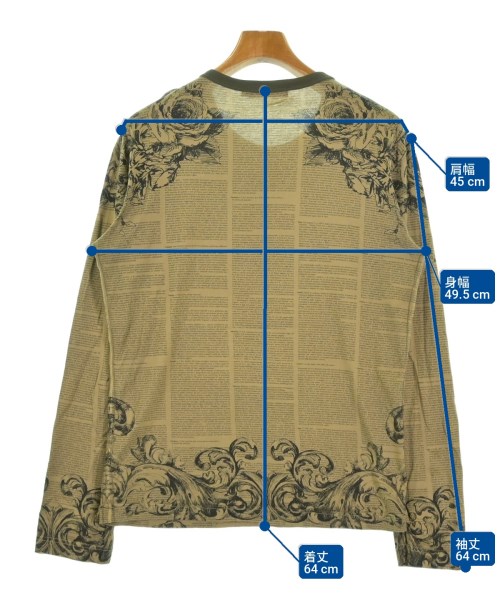 DOLCE&GABBANA（ドルチェアンドガッバーナ）Tシャツ・カットソー ベージュ サイズ:44(S位) メンズ/2200726814020