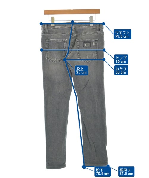 DOLCE&GABBANA（ドルチェアンドガッバーナ）デニムパンツ グレー サイズ:48(L位) メンズ/2200724080014