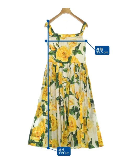 DOLCE&GABBANA（ドルチェアンドガッバーナ）ワンピース 黄 サイズ:-(L位) レディース/2200728441026