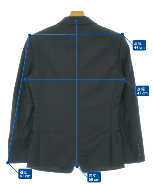 DOLCE&GABBANA（ドルチェアンドガッバーナ）ジャケット 黒 サイズ:44(S位) メンズ/2200682837118