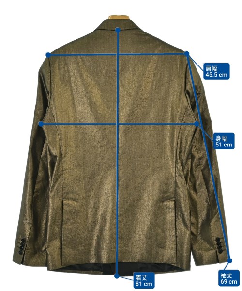 DOLCE&GABBANA（ドルチェアンドガッバーナ）テーラードジャケット ゴールド サイズ:1(S位) メンズ/2200684438030