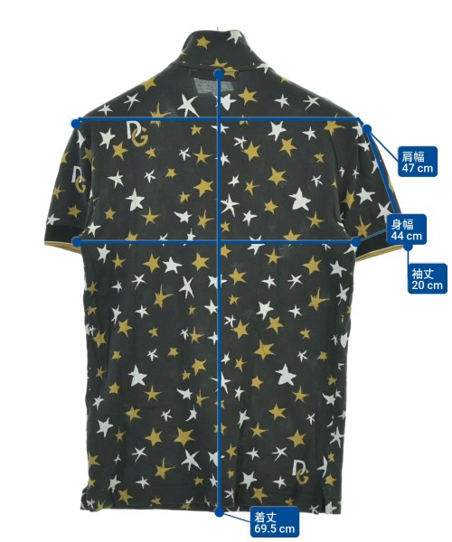 DOLCE&GABBANA（ドルチェアンドガッバーナ）ポロシャツ 黒 サイズ:44(S位) メンズ/2200686735038