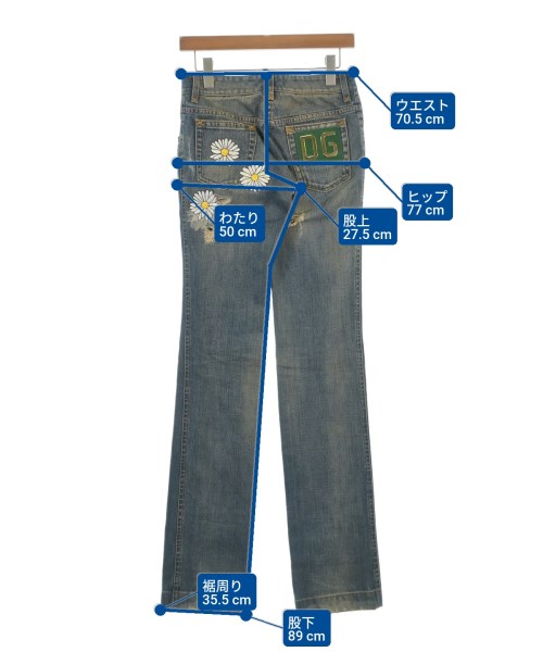 DOLCE&GABBANA（ドルチェアンドガッバーナ）デニムパンツ 紺 サイズ:38(S位) レディース/2200687660049