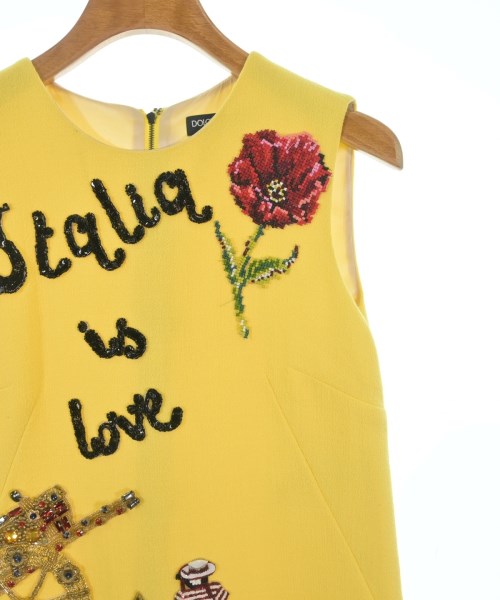 DOLCE&GABBANA（ドルチェアンドガッバーナ）ワンピース 黄 サイズ:36(XS位) レディース/2200688776091