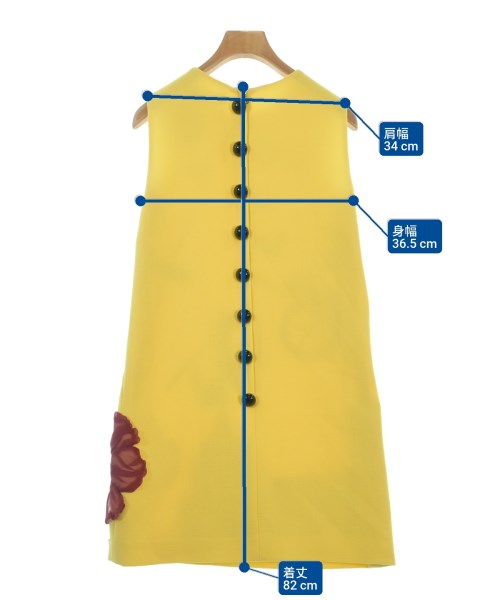 DOLCE&GABBANA（ドルチェアンドガッバーナ）ワンピース 黄 サイズ:36(XS位) レディース/2200688776091