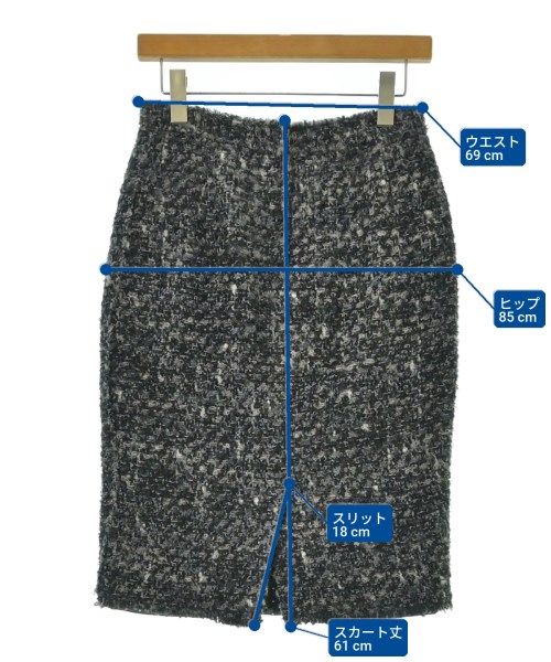 DOLCE&GABBANA（ドルチェアンドガッバーナ）ひざ丈スカート 黒 サイズ:40(M位) レディース/2200683201031