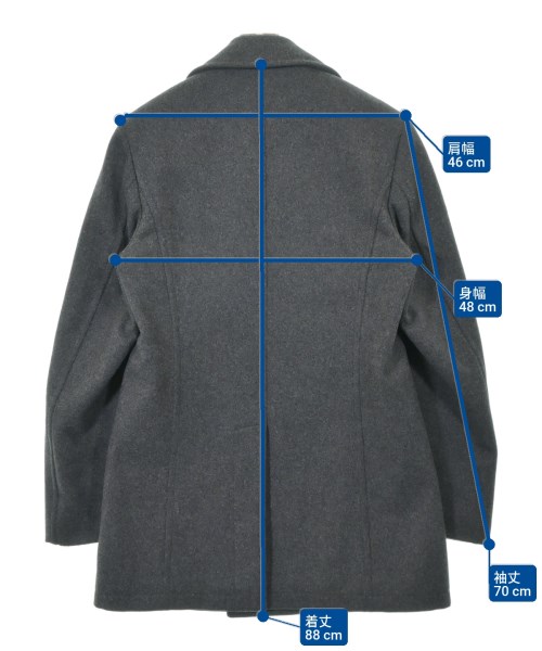 DOLCE&GABBANA（ドルチェアンドガッバーナ）ピーコート グレー サイズ:50(XL位) メンズ/2200690568011