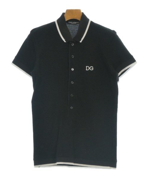 DOLCE&GABBANA(ドルチェアンドガッバーナ)ポロシャツ 黒 サイズ:44(S位)/2200692860168
