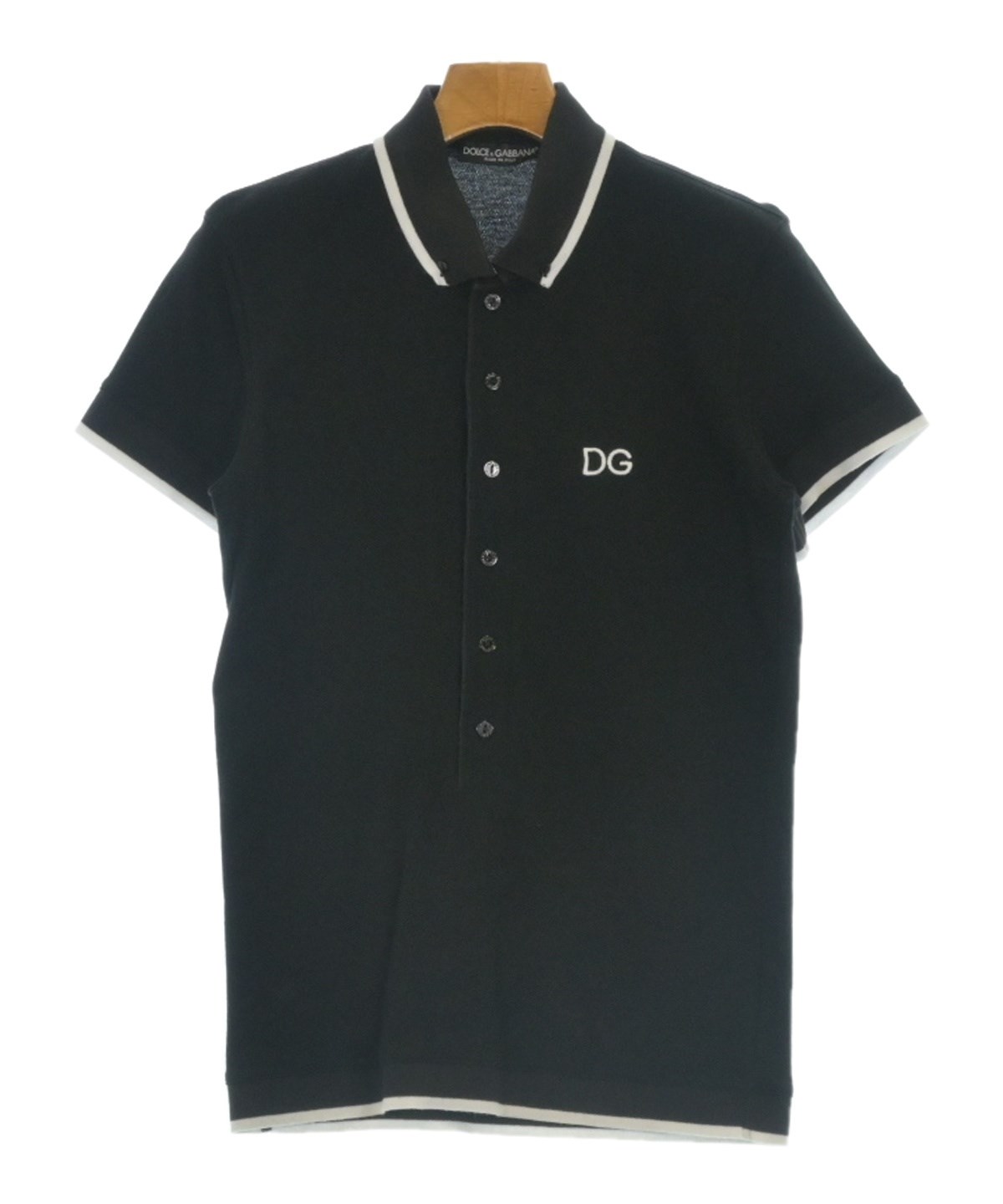 DOLCE&GABBANA（ドルチェアンドガッバーナ）ポロシャツ 黒 サイズ:44(S