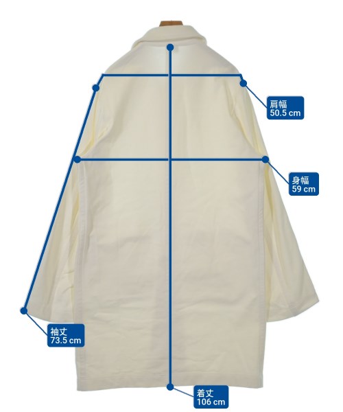 DRIES VAN NOTEN（ドリスヴァンノッテン）ステンカラーコート 白 サイズ:M メンズ/2200621416084