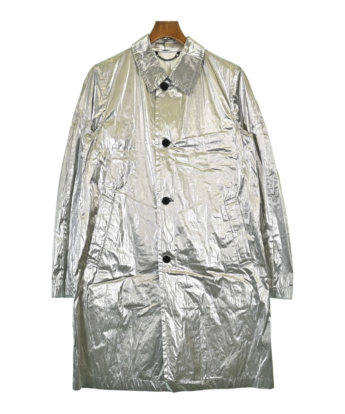 DRIES VAN NOTEN（ドリスヴァンノッテン）ステンカラーコート シルバー