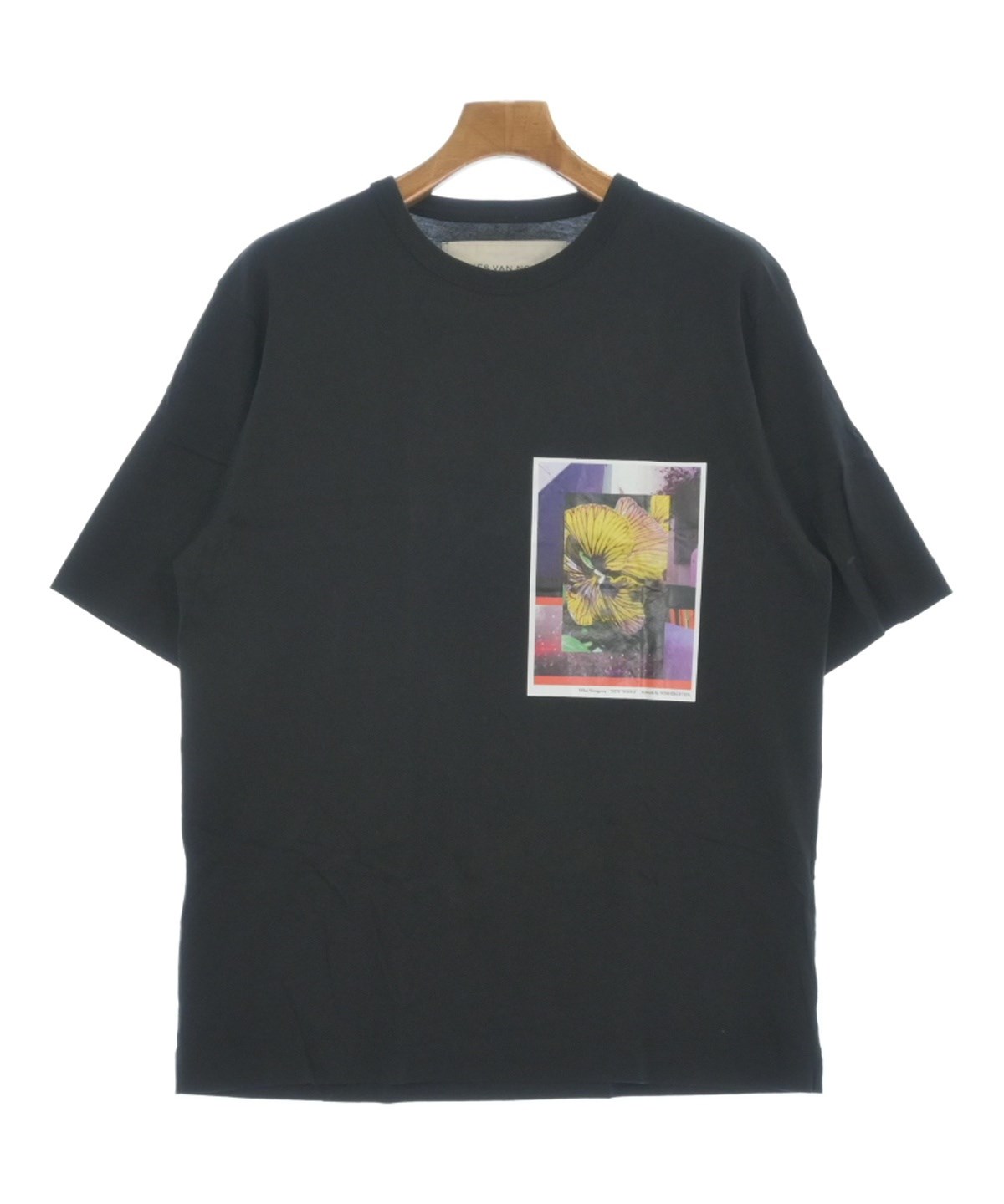 DRIES VAN NOTEN / シルク総柄カットソー 黒 DRIES VAN NOTEN / シルク総柄カットソー 黒 トップス