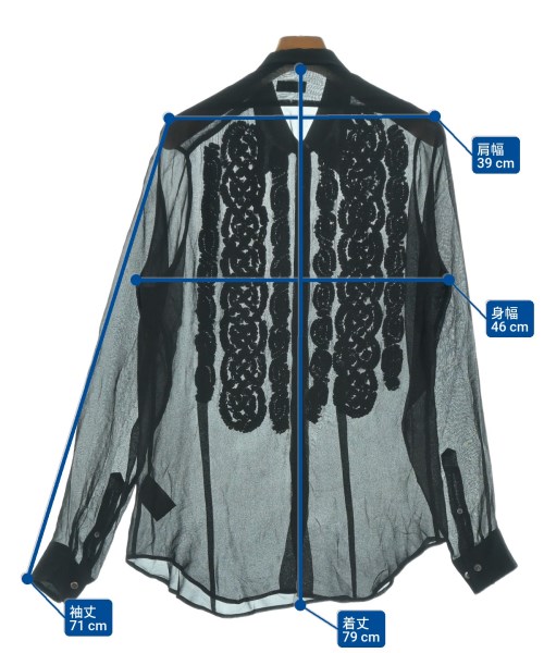 DRIES VAN NOTEN（ドリスヴァンノッテン）カジュアルシャツ 黒 サイズ:48(L位) メンズ/2200628353238