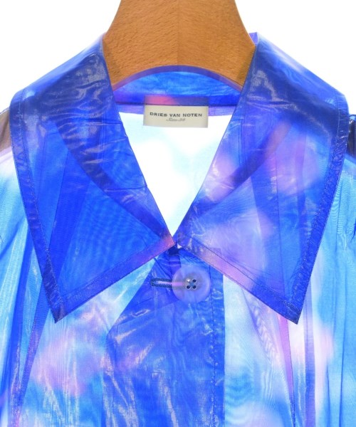 DRIES VAN NOTEN（ドリスヴァンノッテン）ステンカラーコート 青 サイズ:34(XXS位) レディース/2200619194024