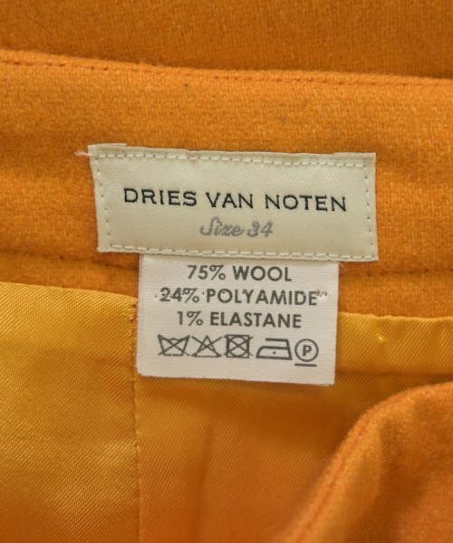 DRIES VAN NOTEN（ドリスヴァンノッテン）ひざ丈スカート オレンジ サイズ:34(M位) レディース/2200619658243