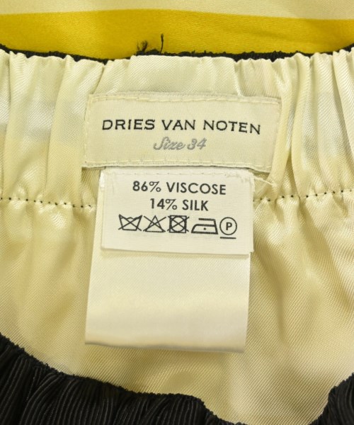 DRIES VAN NOTEN（ドリスヴァンノッテン）ひざ丈スカート 黄 サイズ:34(XXS位) レディース/2200672284076