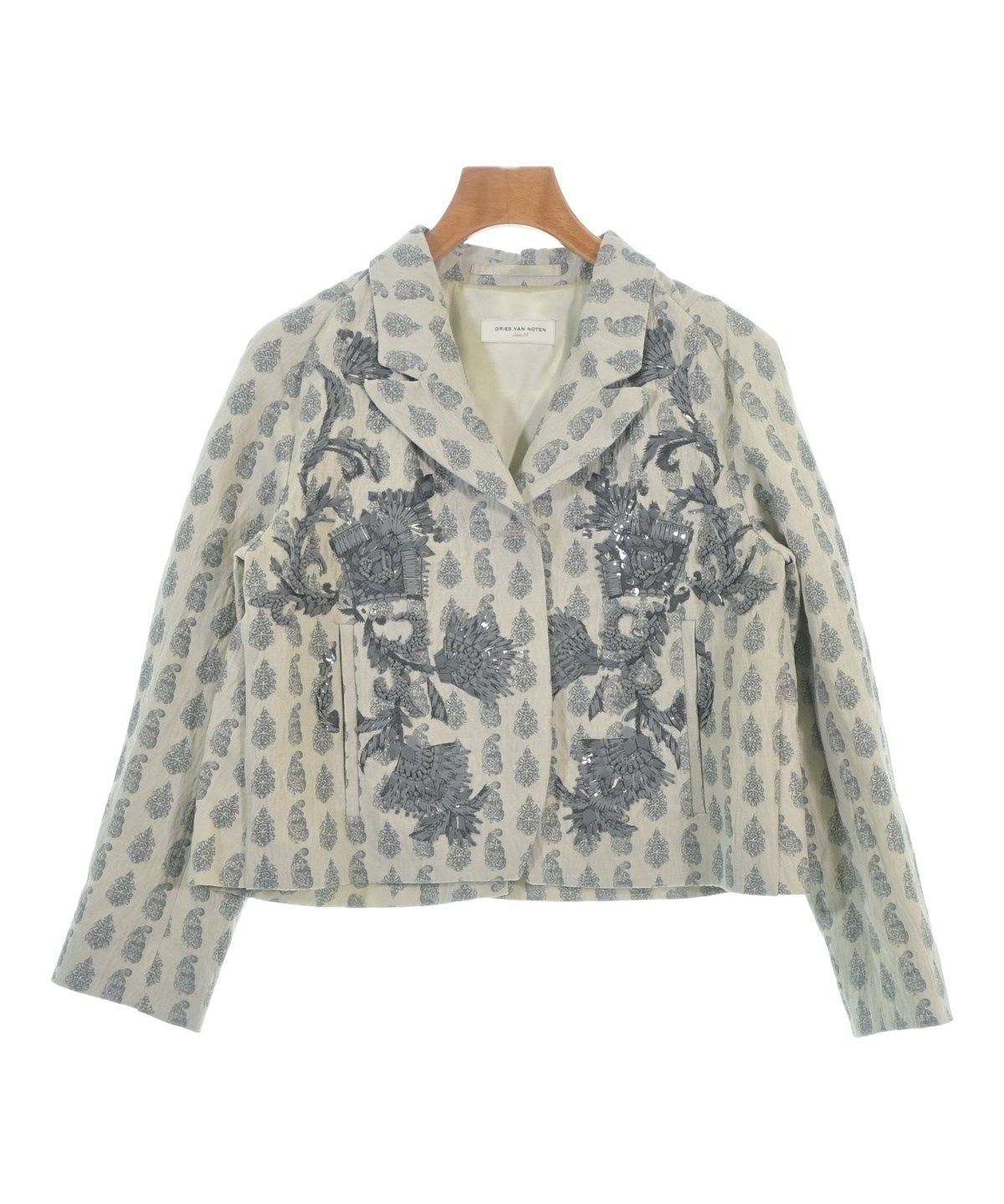 dries van noten ベージュ オーバーサイズ テーラードジャケット Dries Van Noten Bliss Jacket - Beige at Poepke.com