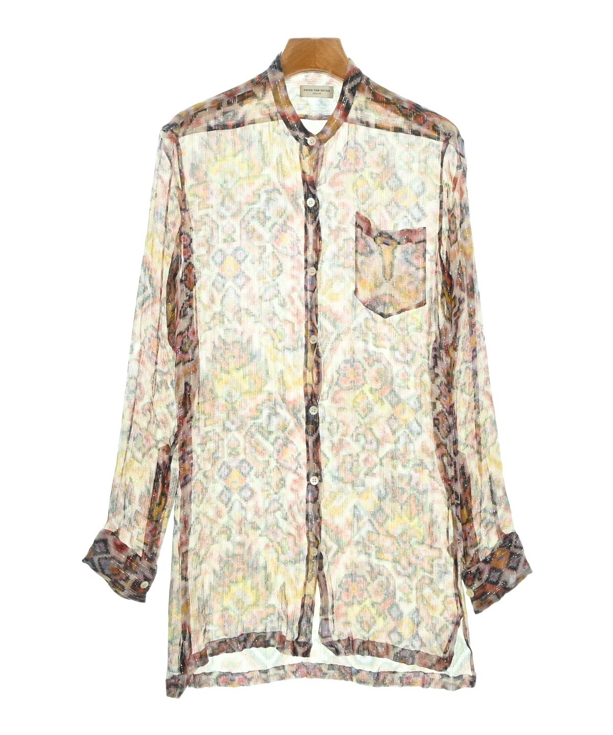 DIRES VAN NOTEN／ドリス／22SS／ネオンツイストブラウス DRIES VAN NOTEN（ドリスヴァンノッテン）ブラウス 赤 サイズ:34(XS位