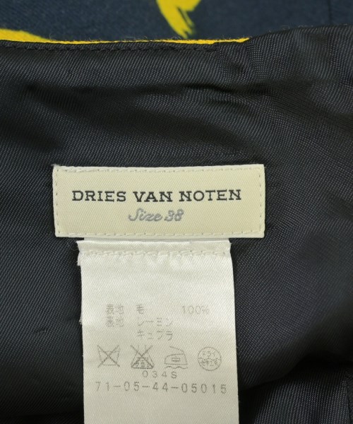 DRIES VAN NOTEN（ドリスヴァンノッテン）ひざ丈スカート 紺 サイズ:38(S位) レディース/2200680601612