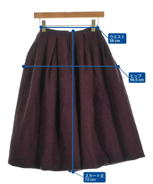 DRIES VAN NOTEN（ドリスヴァンノッテン）ひざ丈スカート 赤 サイズ:36(XS位) レディース/2200695744120