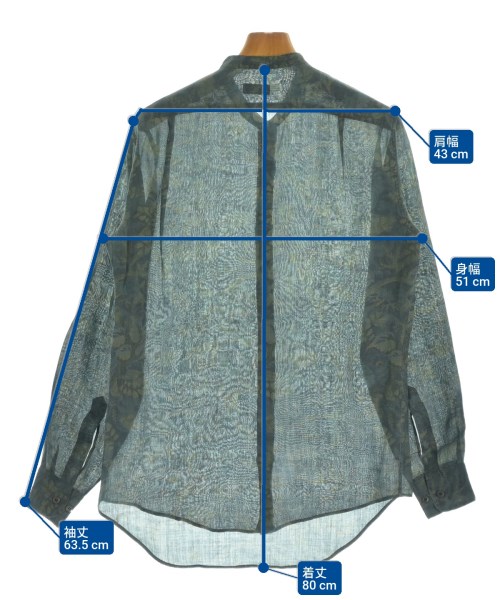 DRIES VAN NOTEN（ドリスヴァンノッテン）カジュアルシャツ 青 サイズ:46(M位) メンズ/2200698243071