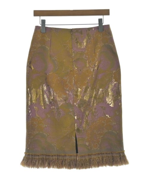 DRIES VAN NOTEN（ドリスヴァンノッテン）ひざ丈スカート 茶 サイズ:36(XS位) レディース/2200693373308