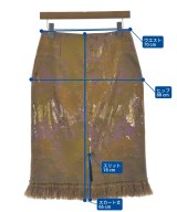 DRIES VAN NOTEN（ドリスヴァンノッテン）ひざ丈スカート 茶 サイズ:36(XS位) レディース/2200693373308