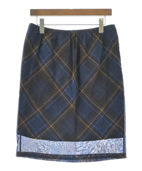 DRIES VAN NOTEN(ドリスヴァンノッテン)ひざ丈スカート 紺 サイズ:36(XS位)/2200697237026
