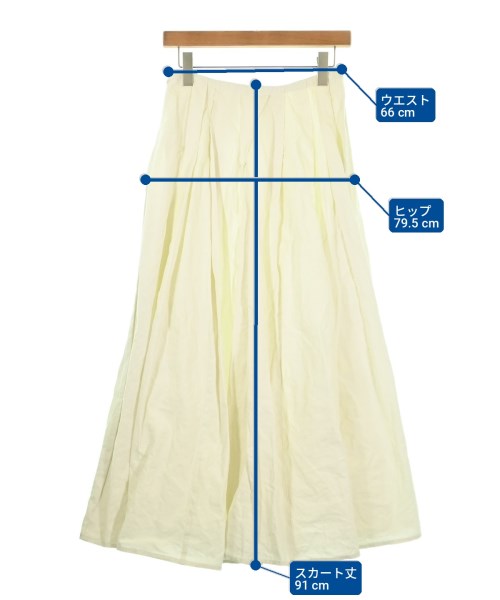DRIES VAN NOTEN（ドリスヴァンノッテン）ロング・マキシ丈スカート 白 サイズ:36(XS位) レディース/2200701059026