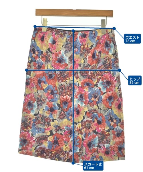 DRIES VAN NOTEN（ドリスヴァンノッテン）ひざ丈スカート 赤 サイズ:36(XS位) レディース/2200698291041