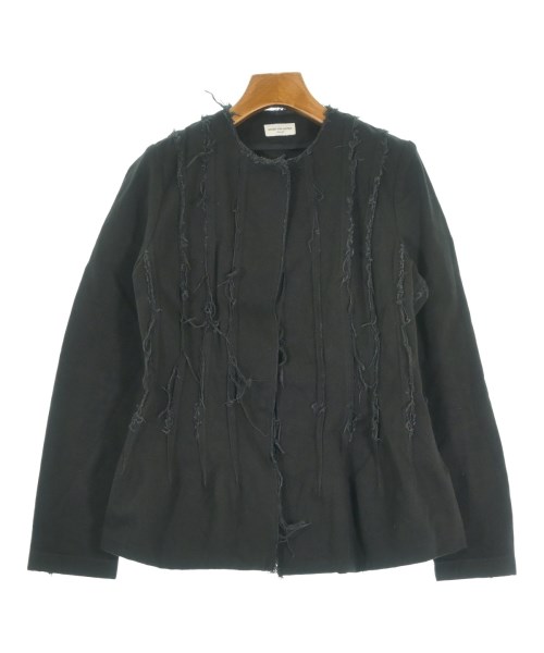 DRIES VAN NOTEN(ドリスヴァンノッテン)ノーカラージャケット 黒 サイズ:36(XS位)/2200655567561