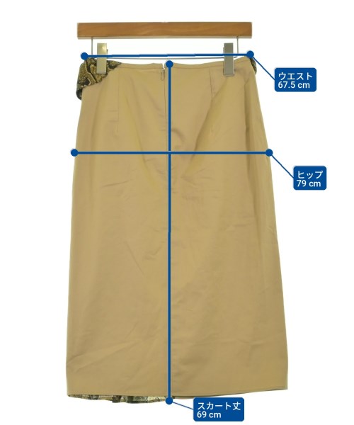 DRIES VAN NOTEN（ドリスヴァンノッテン）ひざ丈スカート ベージュ サイズ:34(XXS位) レディース/2200713856040