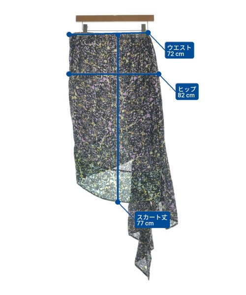 DRIES VAN NOTEN（ドリスヴァンノッテン）ひざ丈スカート 黒 サイズ:36(XS位) レディース/2200649111091