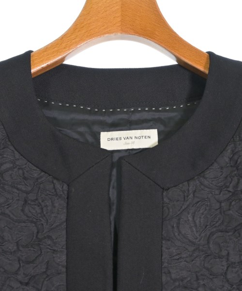 DRIES VAN NOTEN（ドリスヴァンノッテン）ノーカラージャケット 黒 サイズ:38(S位) レディース/2200653591056