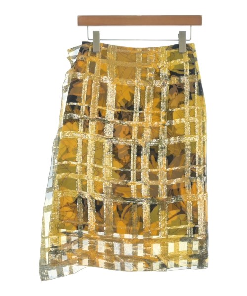 DRIES VAN NOTEN（ドリスヴァンノッテン）ひざ丈スカート 黄 サイズ:34(XXS位) レディース/2200707138886